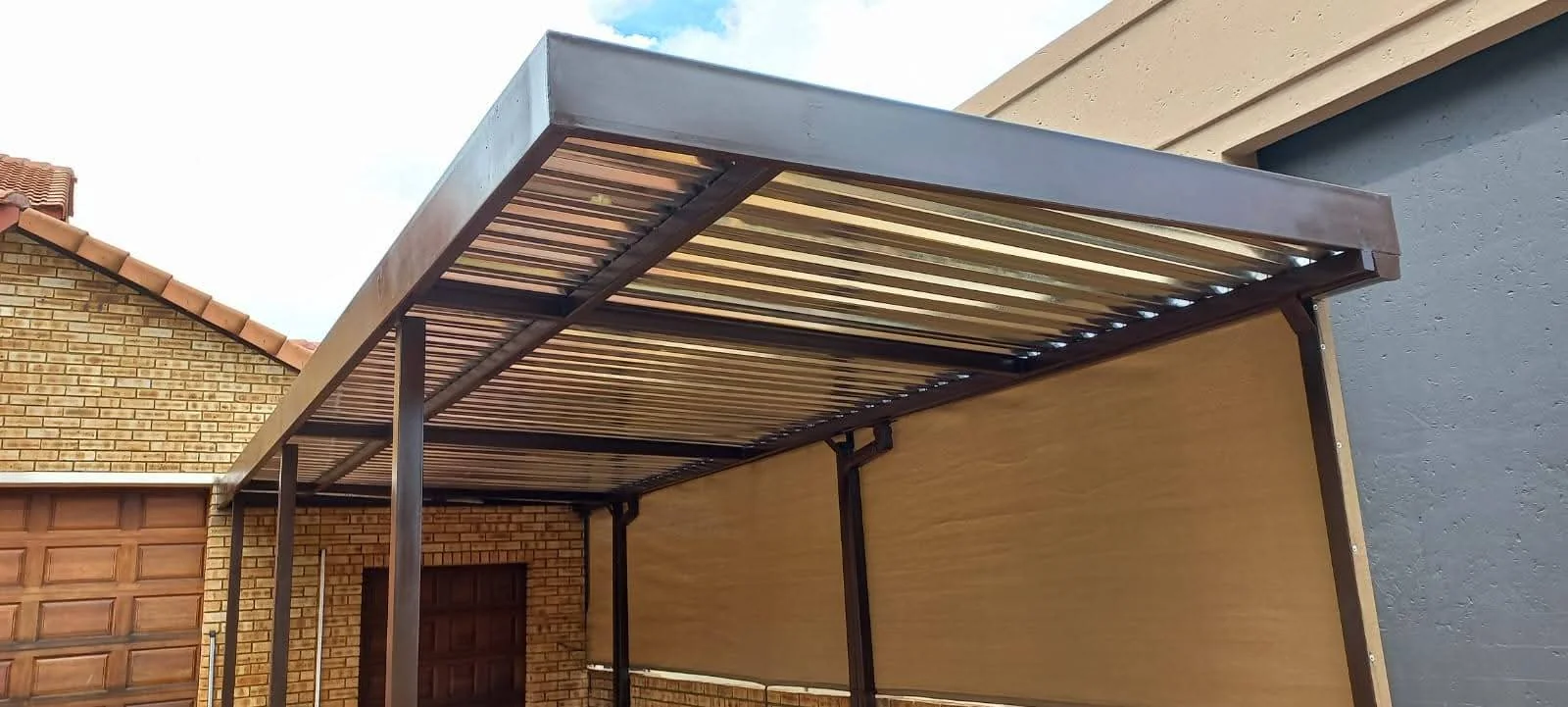 Pyramid shape carport architecture